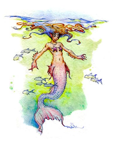 Don Maitz's visual Art Mermaid Under the Surface by Don Maitz
