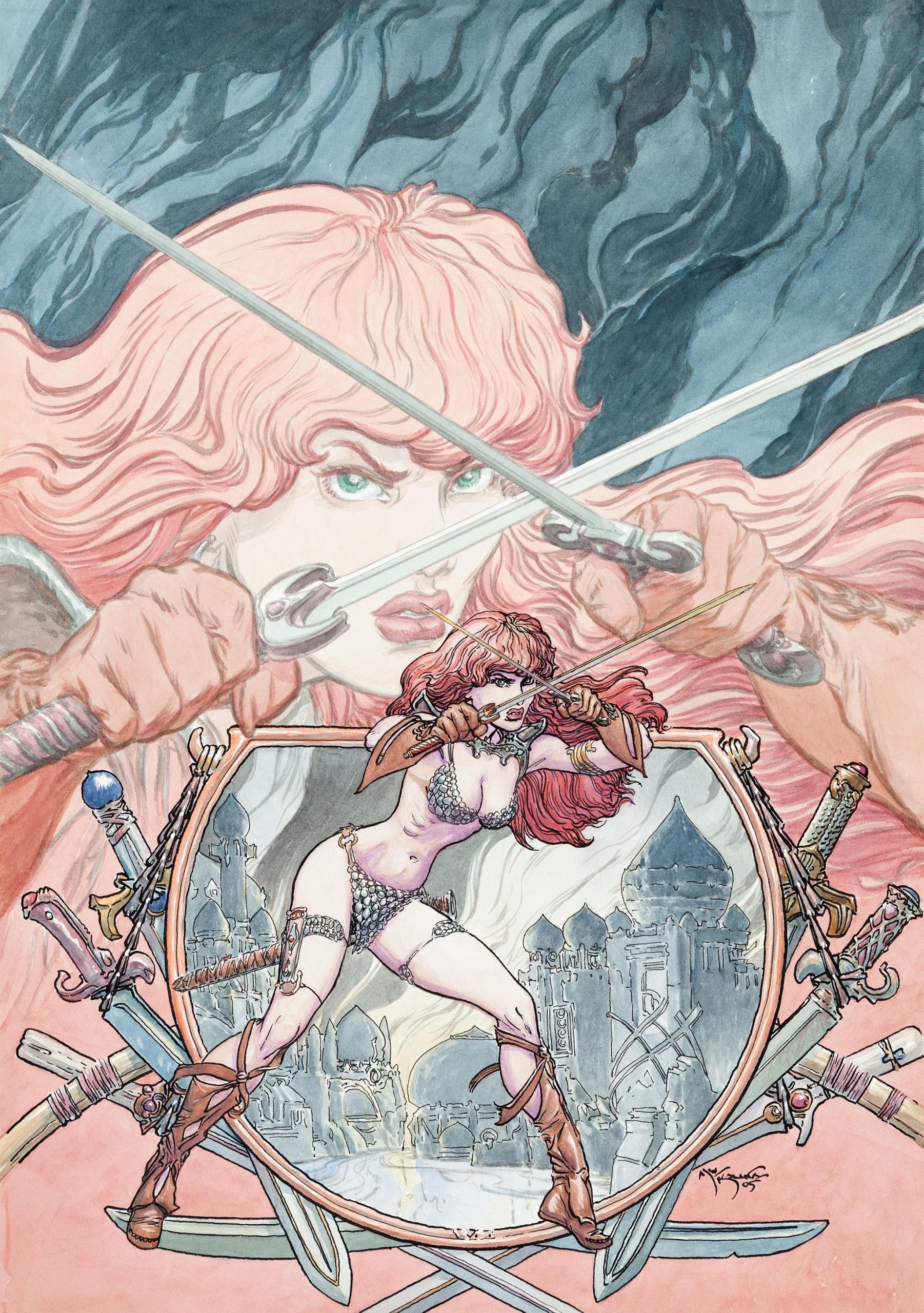 Michael Kaluta's visual Art Michael Kaluta, Red Sonja #3, 2005.