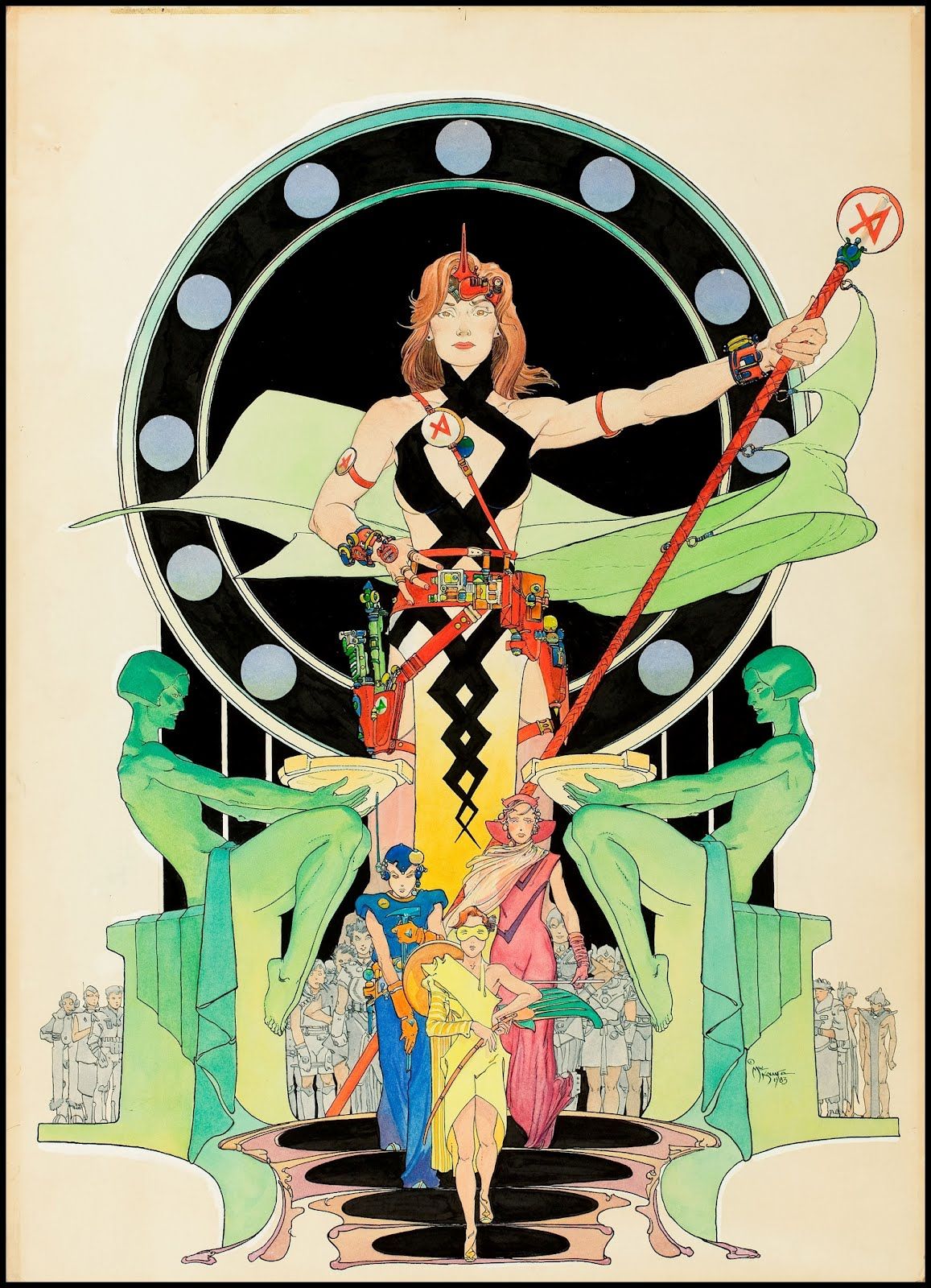 Michael Kaluta's visual Art Michael Kaluta, cover for The Grand Adventure by Philip Jose Farmer.