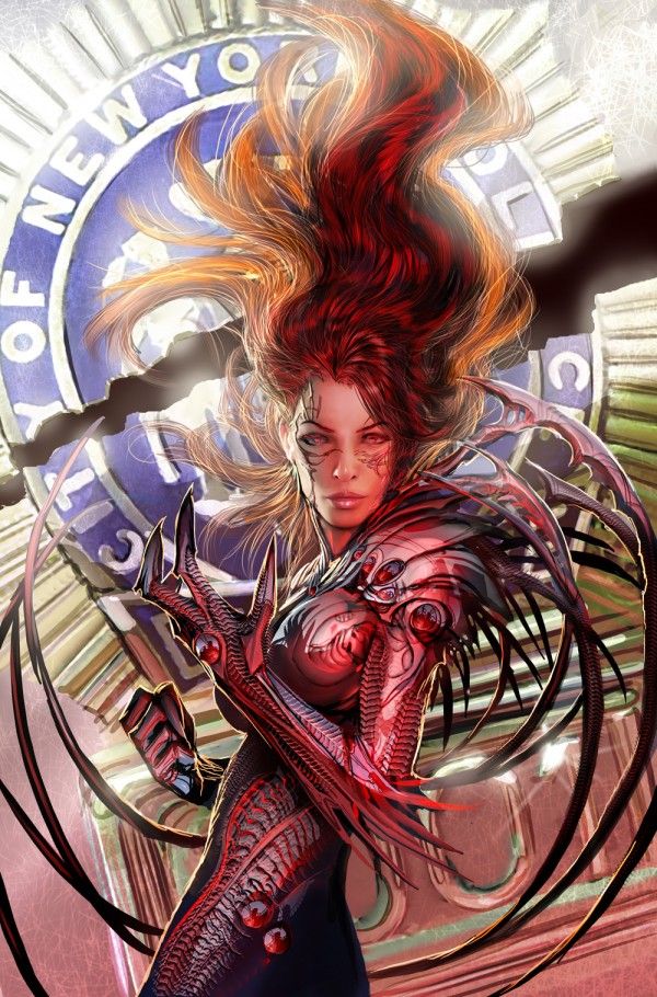 Stjepan Šejić's visual Art Nebezial, Witchblade 7 tpb cover.