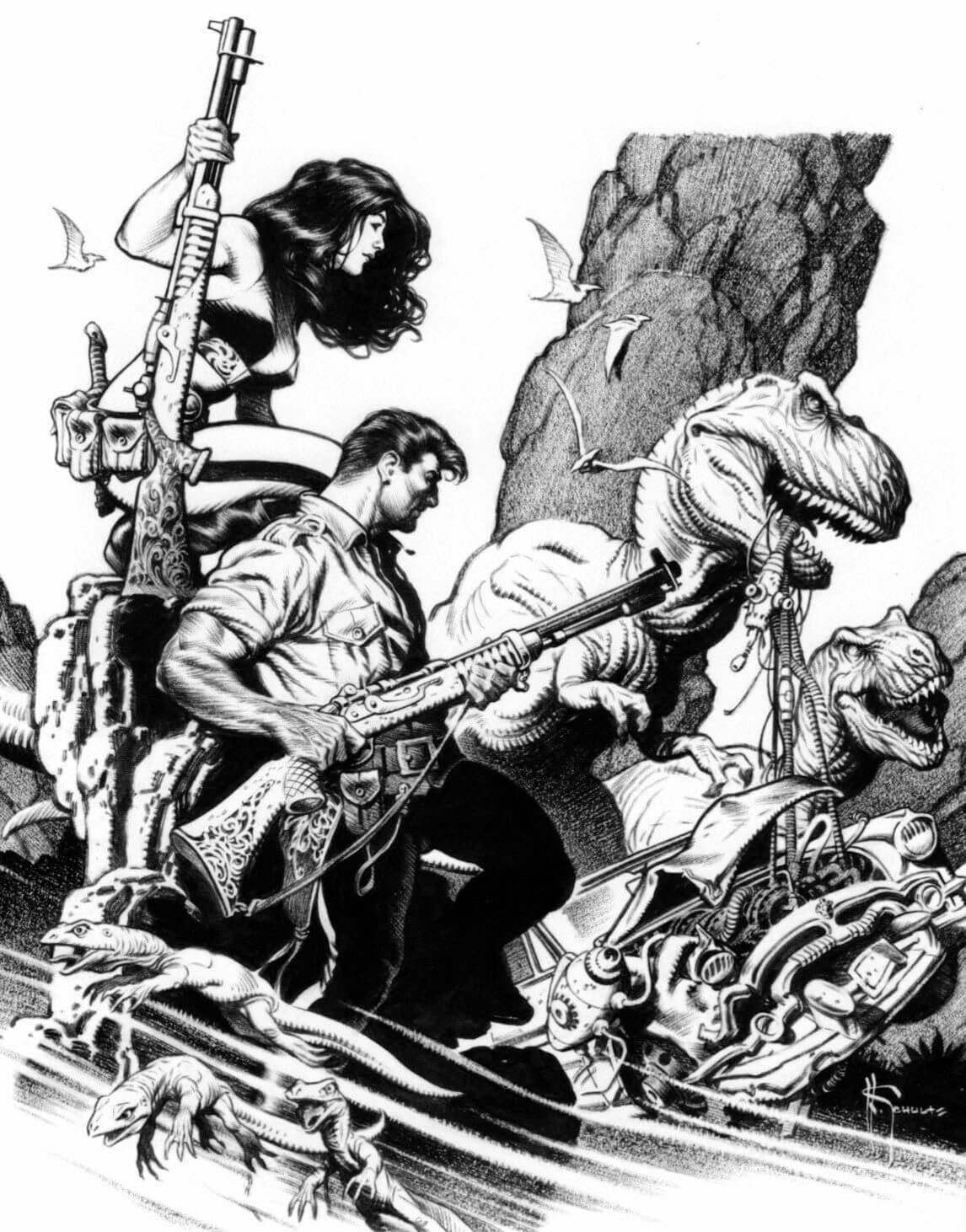 Mark Schultz's visual Art PIXBOX: Xenozoic Tales - By Mark Schultz