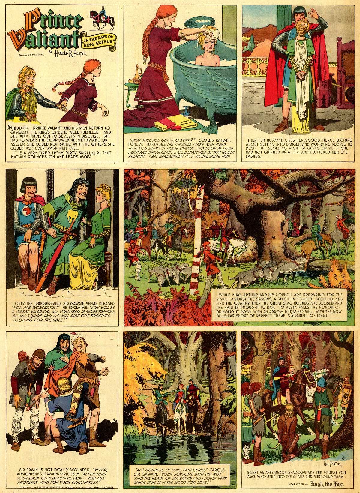 Hal Foster's Covers Art PRINCE VALIANT1946