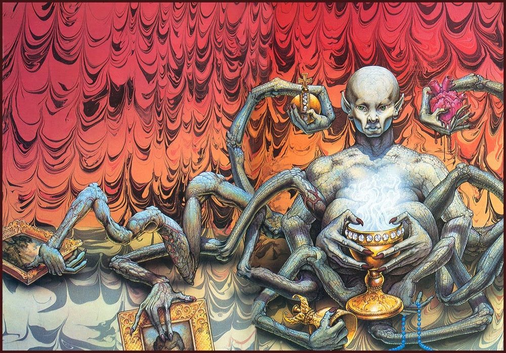 Patrick Woodroffe, Seven Footprints to Satan by A. Merritt 1974.