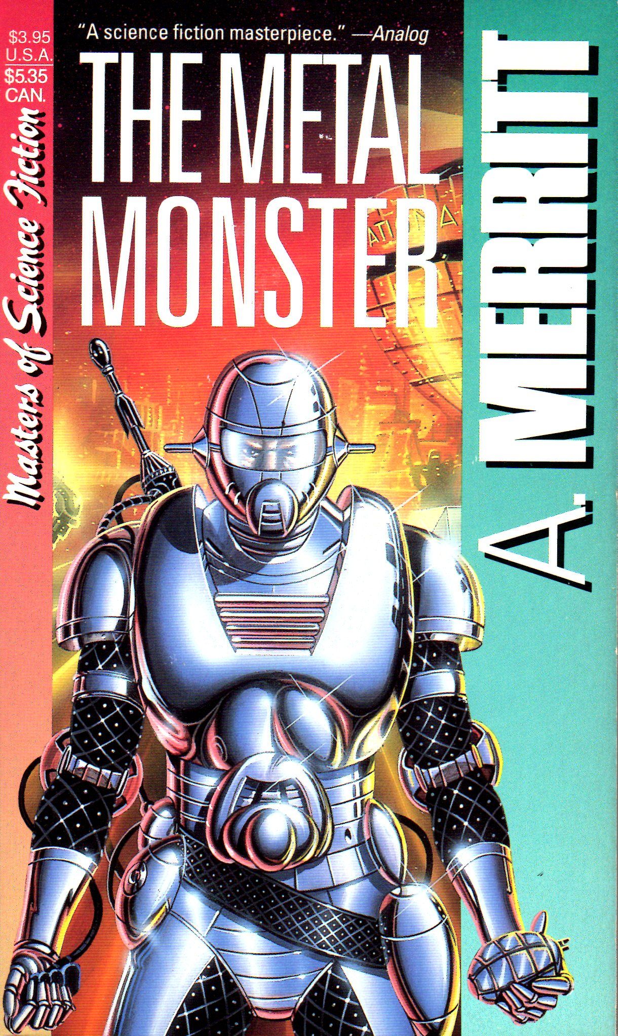 Paul Stahr, The Metal Monster by A. Merritt, 1945. The blasé redhead cover.