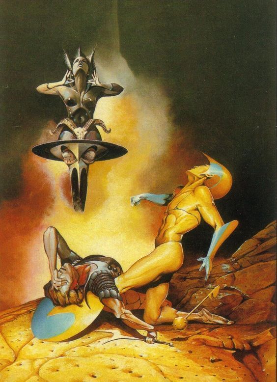 Peter Andrew Jones's Visionary Art Peter Andrew Jones, The Dark Twin by Marion Campbell, 1975.
