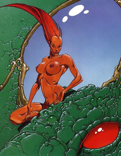 Philippe Caza, The Virgin in the Eye of the Dragon (cropped), 1996.