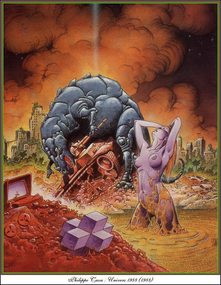 Philippe Caza, Univers1988, an anthology of 19 stories, cover art.