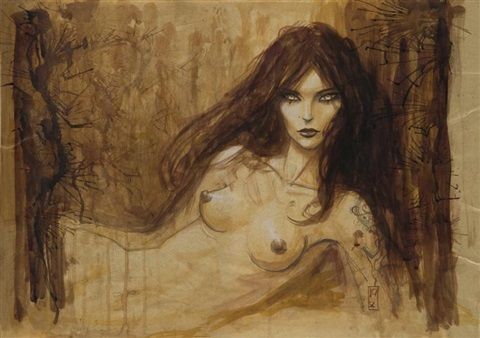 Olivier Ledroit's Visionary Art Pin-up au tatouage von Olivier Ledroit