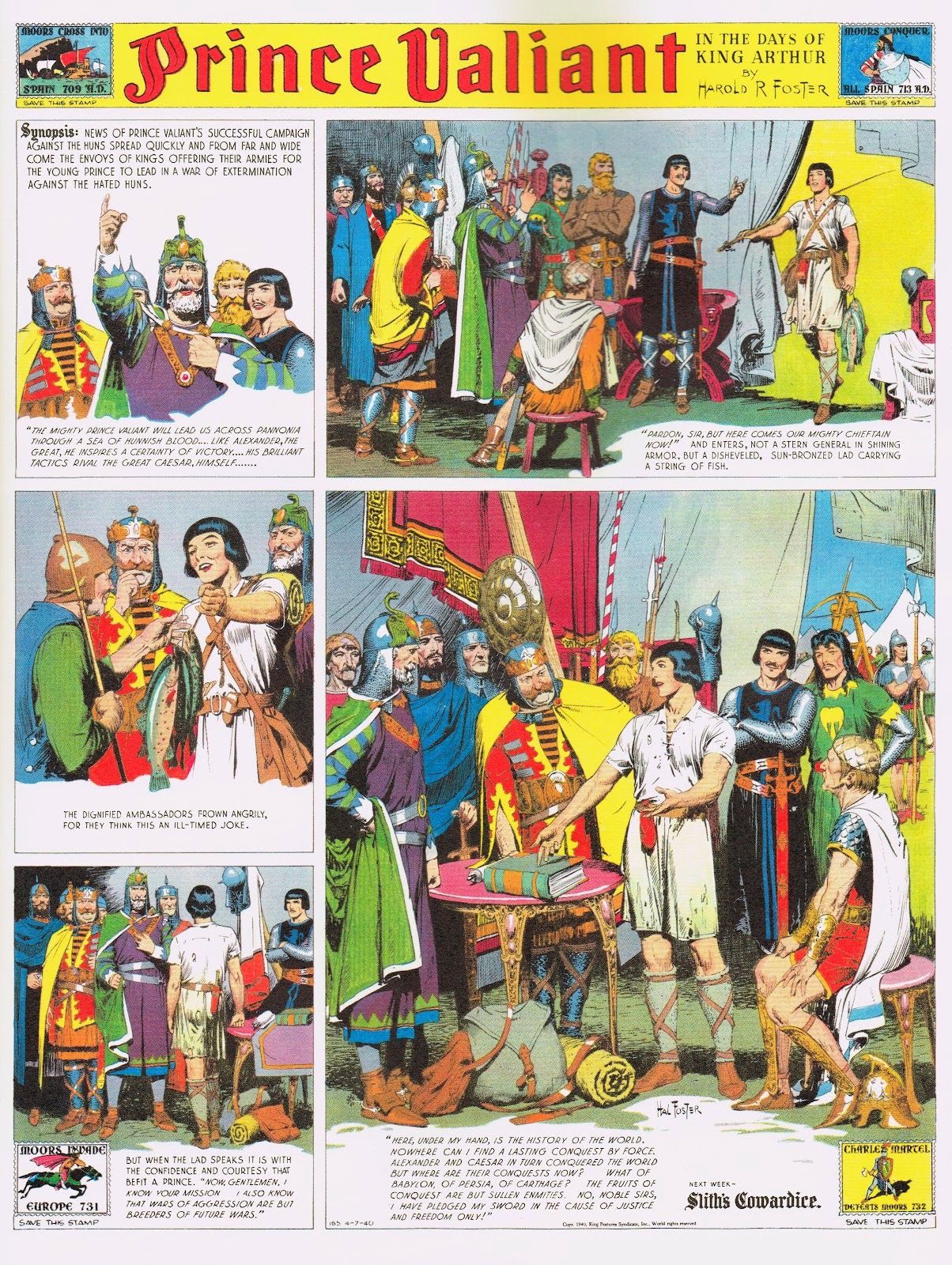 Hal Foster's Covers Art Prince Valiant by Hal Foster