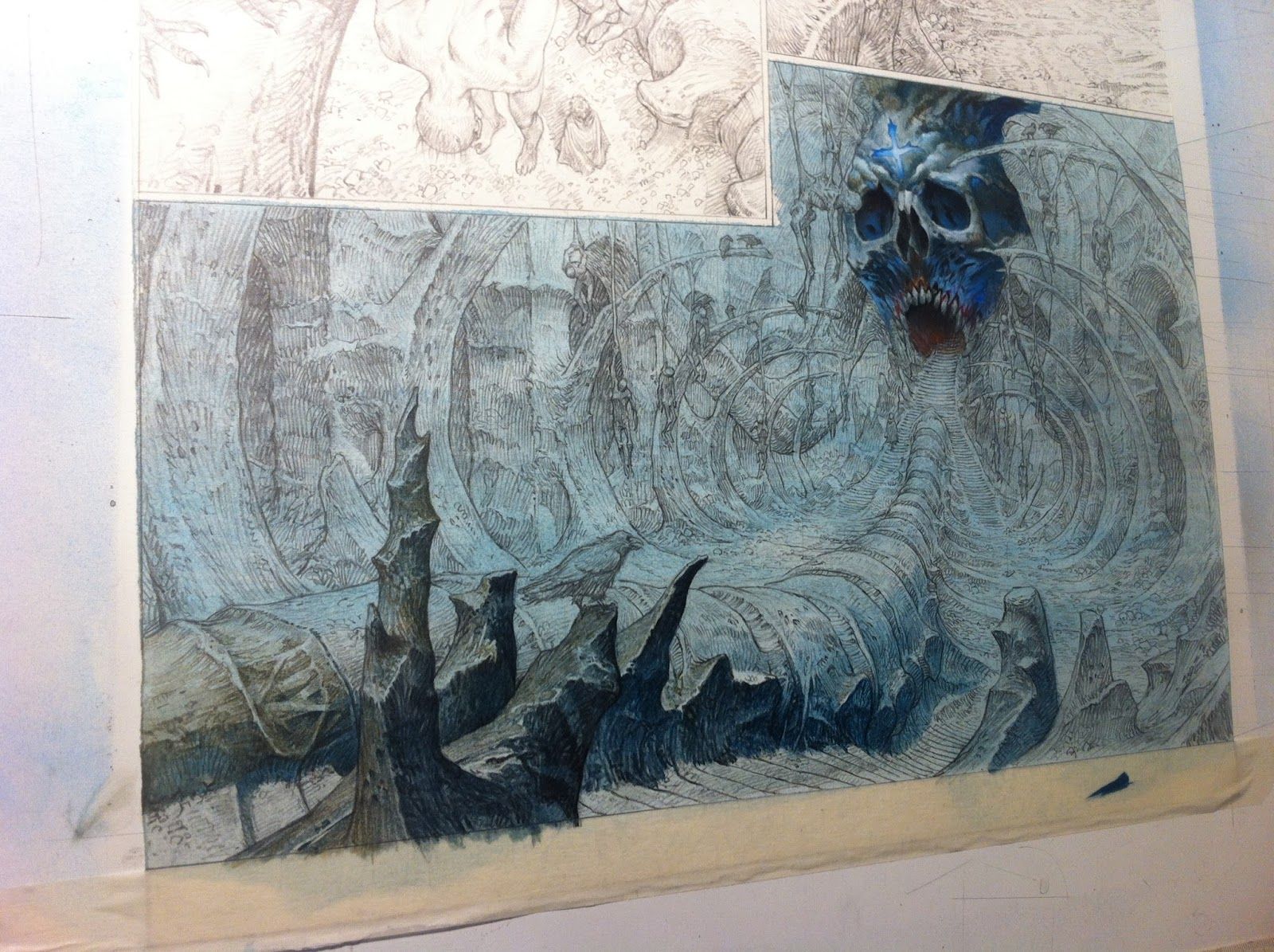 Riccardo Federici, Saria 3 panel in progress.