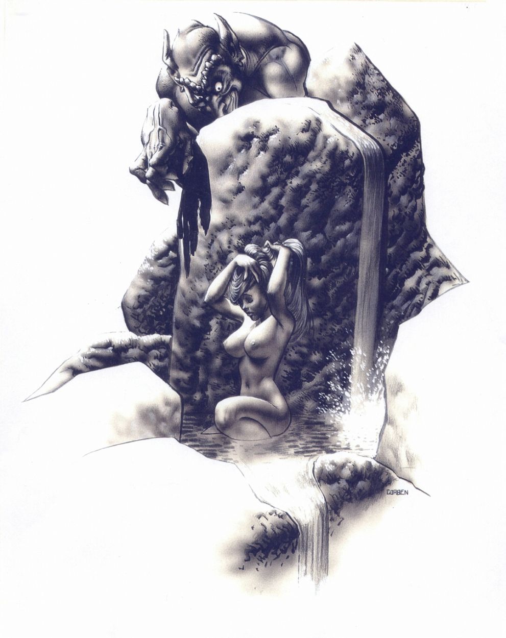 Richard Corben Demon's Breath Cover Nude Comic Art