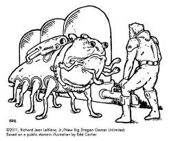 Edd Cartier's Covers Art Richard Jean LeBlanc, octopod, based on the Cartier illo, 2011.