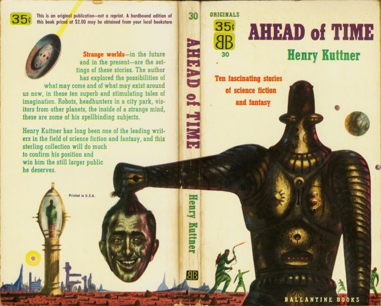 Richard M. Powers's Covers Art Richard Powers, Ahead of Time, a story collection by Henry Kuttner 1953.