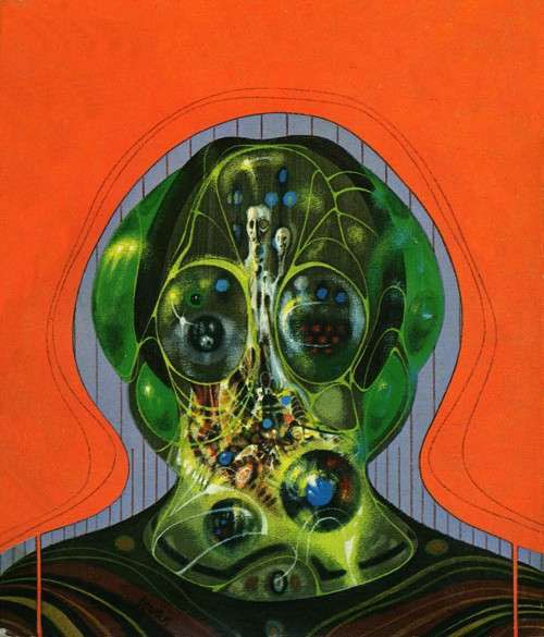Richard M. Powers's visual Art Richard Powers, All Flesh Is Grass by Clifford D. Simak.