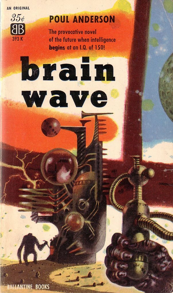 Richard M. Powers's Covers Art Richard Powers, Brain Wave by Poul Anderson 1954.
