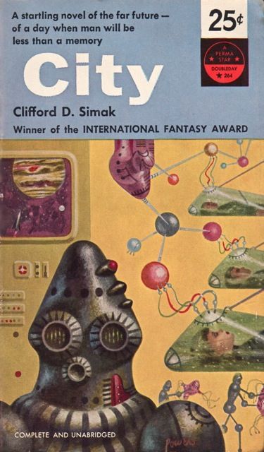 Richard M. Powers's Covers Art Richard Powers, City by Clifford D. Simak 1954.