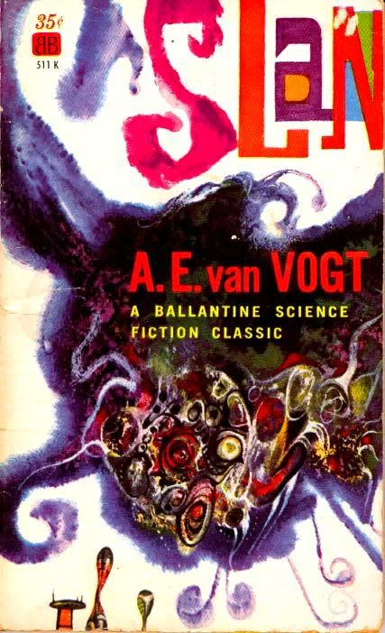 Richard M. Powers's Covers Art Richard Powers, Slan by A.E. Van Vogt 1961.