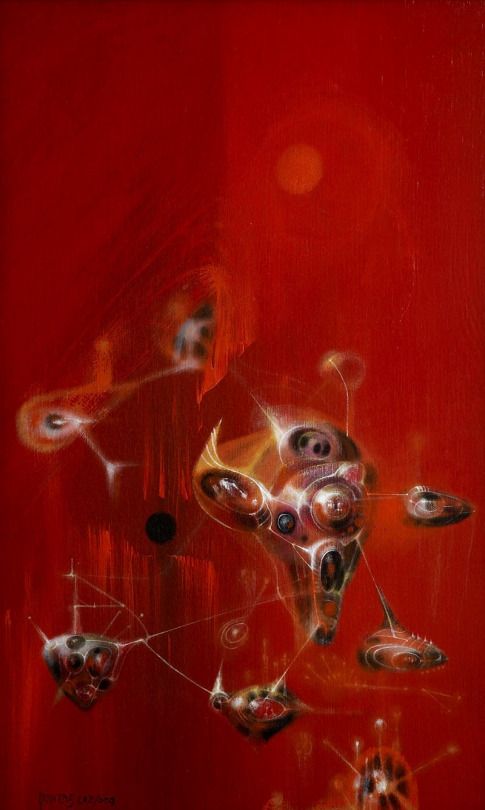 Richard M. Powers's visual Art Richard Powers, The Day of the Shield by Antony Alban 1973.