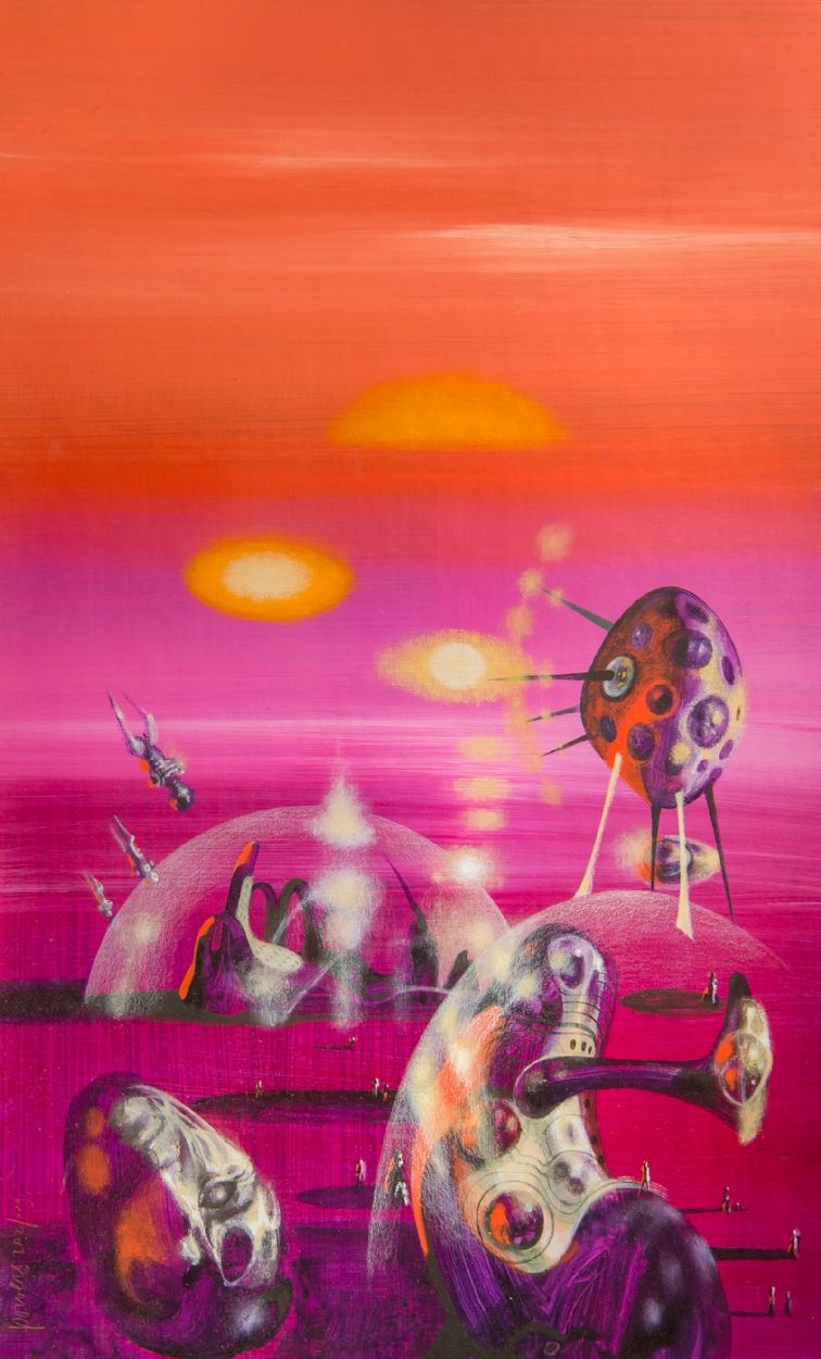 Richard M. Powers's visual Art Richard Powers, The Shadow of Alpha by Charles L. Grant 1976.