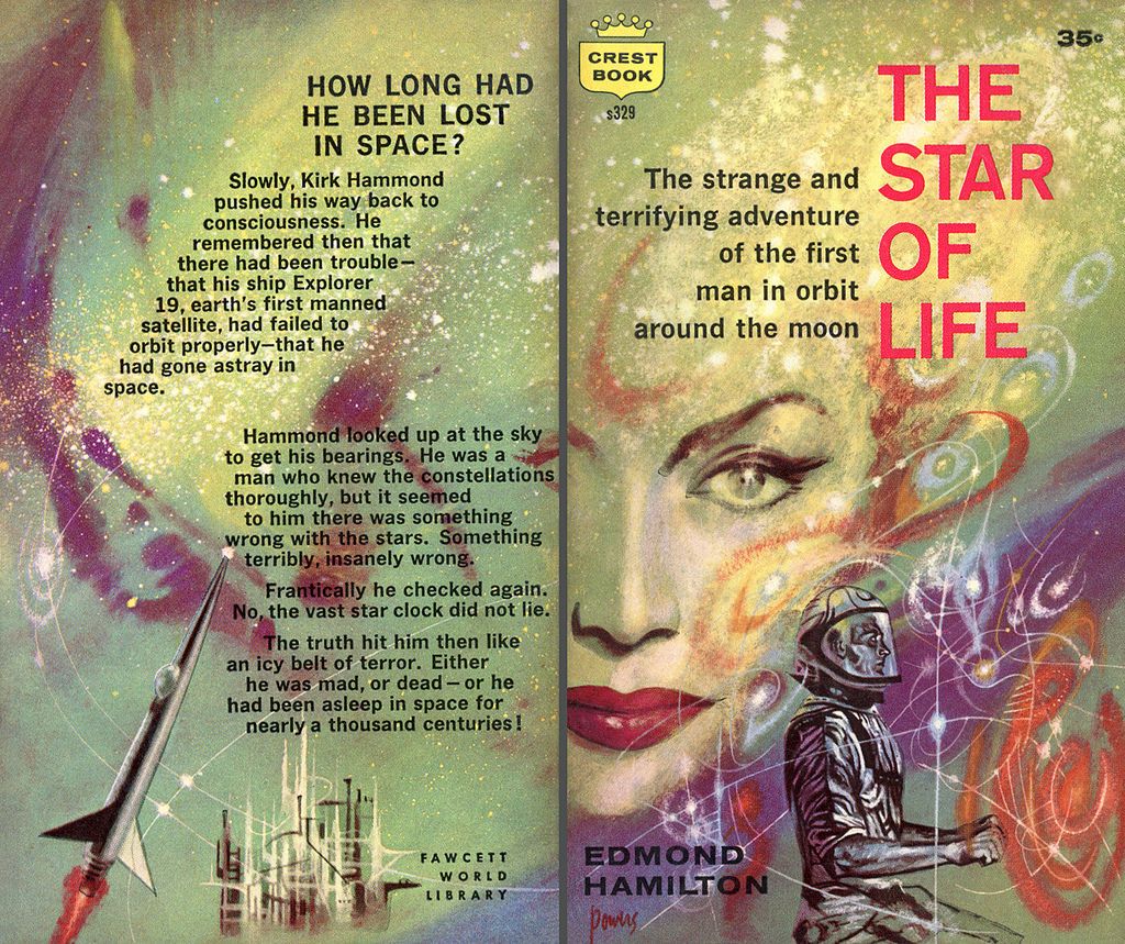Richard M. Powers's Covers Art Richard Powers, The Star of Life by Edmond Hamilton, Crest Books, 1959.
