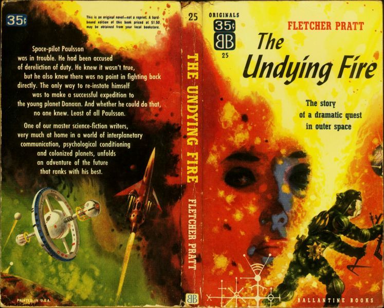 Richard M. Powers's Covers Art Richard Powers, The Undying Fire by Fletcher Pratt 1953.