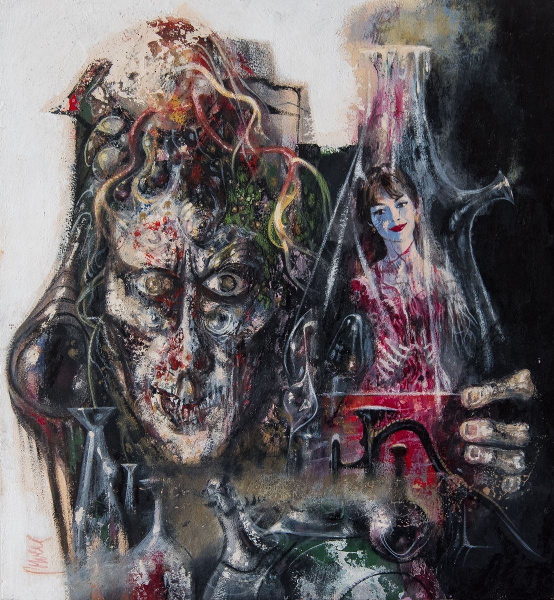 Richard M. Powers's visual Art Richard Powers, Zacherley's Midnight Snacks 1960.