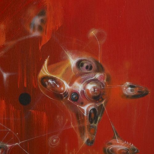 Richard M. Powers's visual Art Richard Powers, detail of The Day of the Shield by Antony Alban 1973.