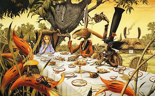 Rodney Matthews, Alice's tea party.
