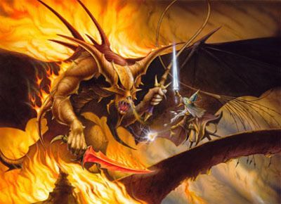 Rodney Matthews, Gandalf and the Balrog.