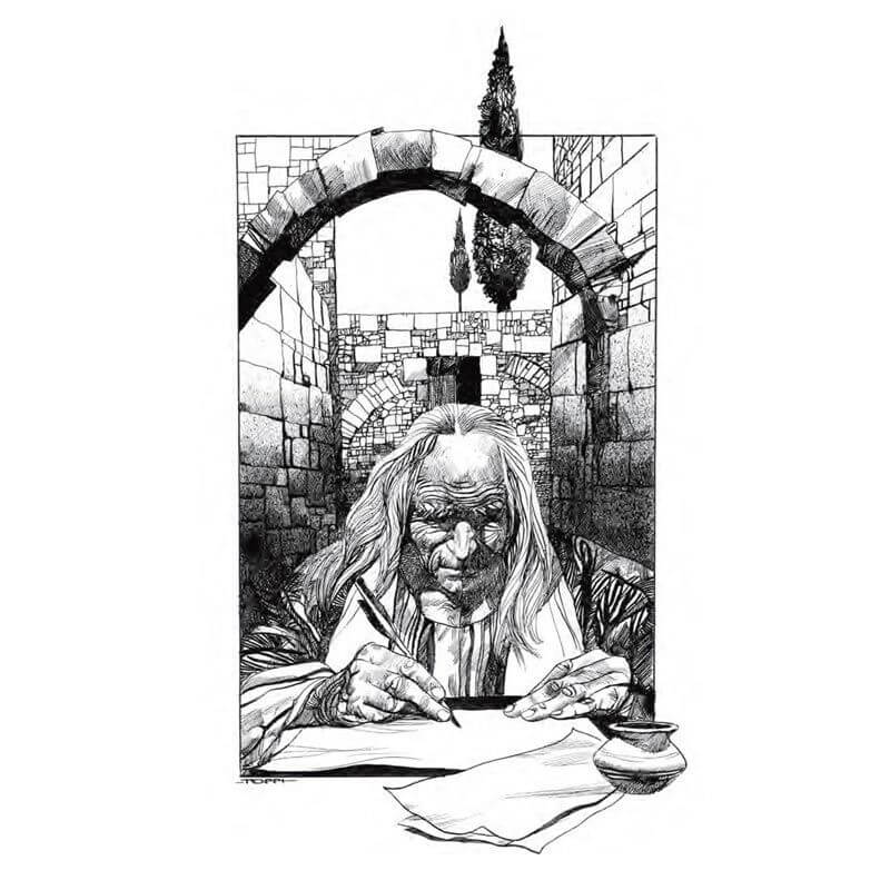 Sergio Toppi's visual Art Scènes de la Bible Evangéliste