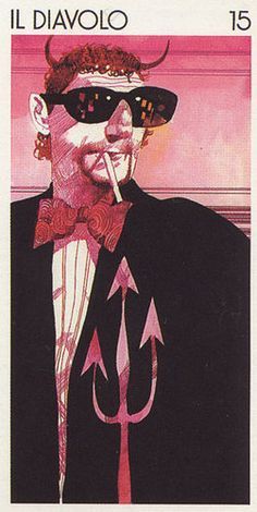 Sergio Toppi's visual Art Sergio Toppi - Tarot, Arcane XV : Le Diable