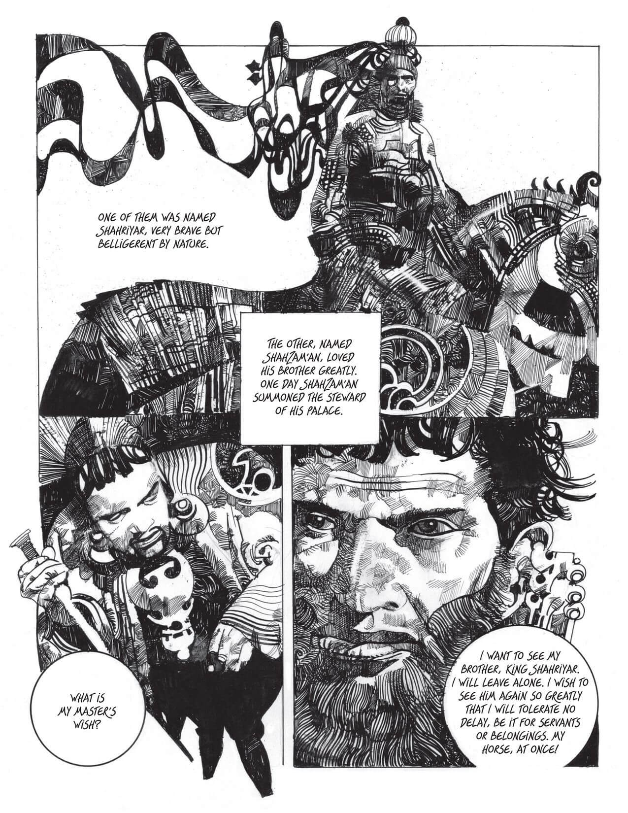 Sergio Toppi's visual Art Sergio Toppi Artist Art Tales from the Arabian Nights