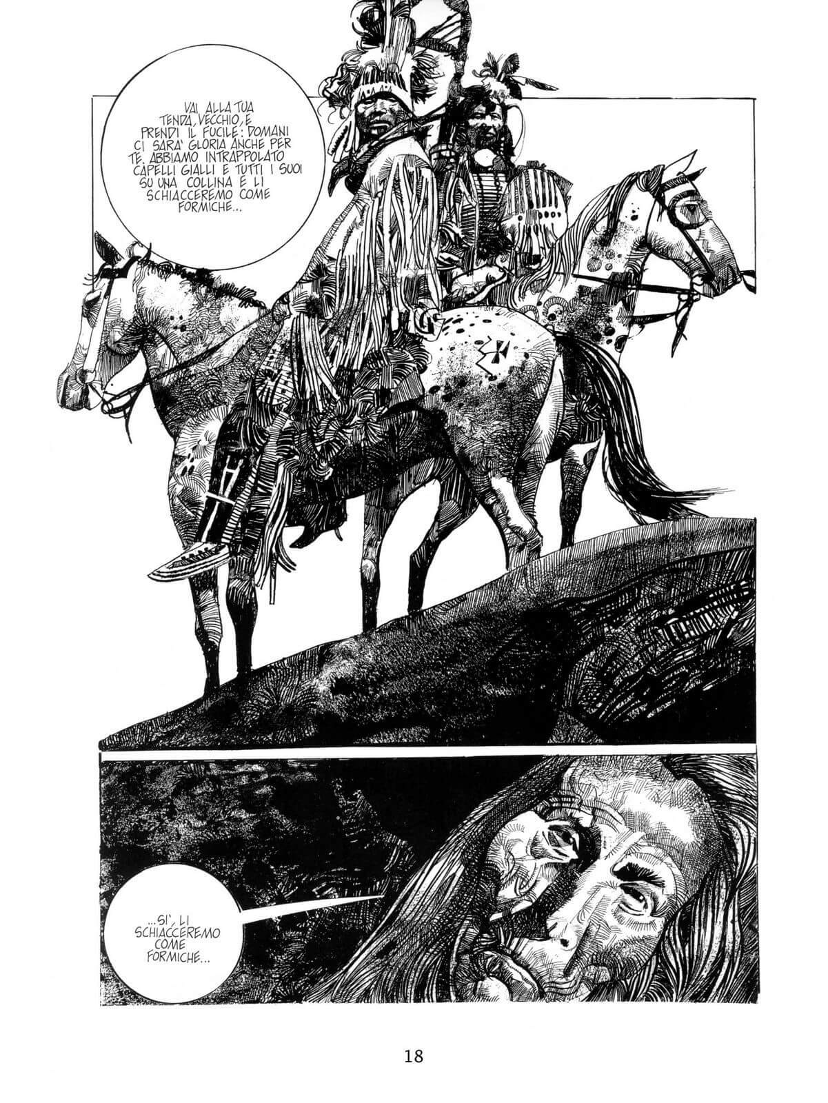 Sergio Toppi's visual Art Sergio Toppi Artist Art little-big-horn-18