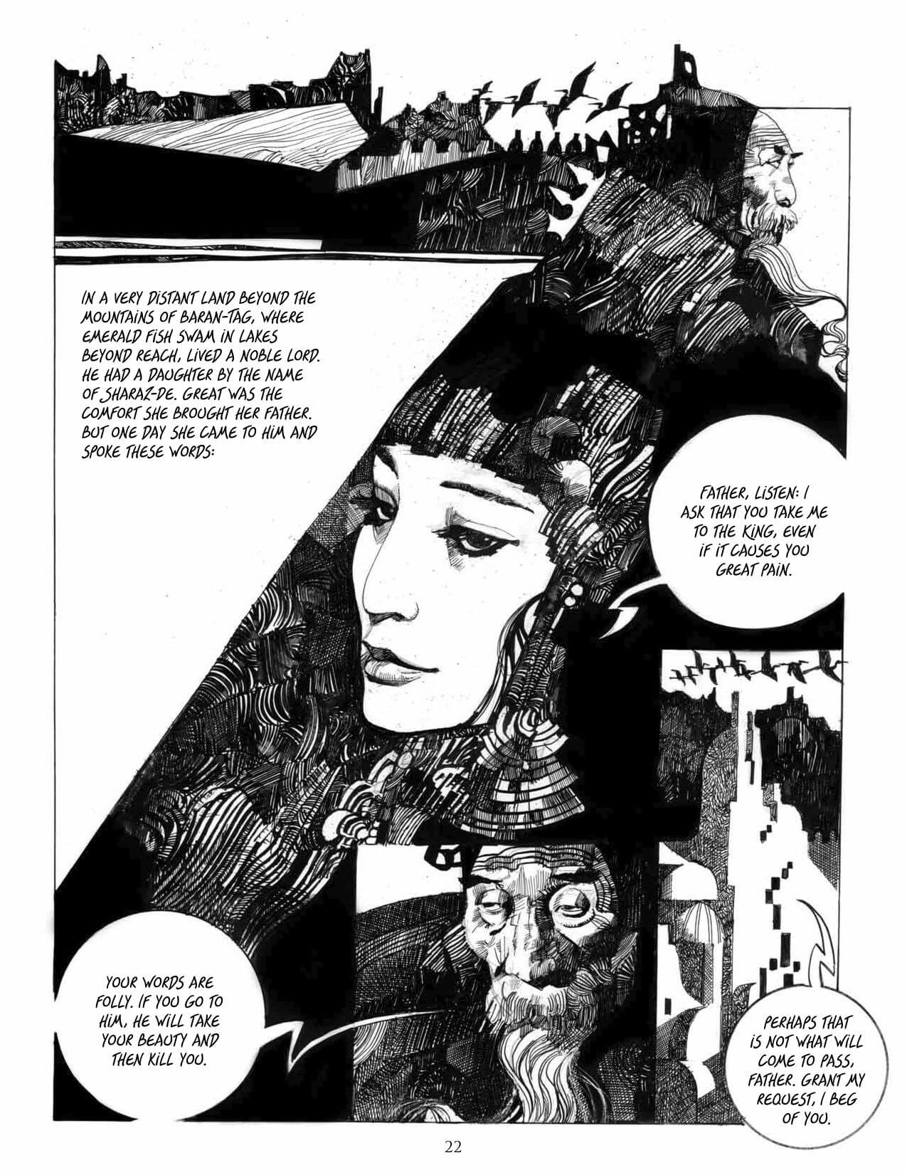 Sergio Toppi's visual Art Sharaz-De: Tales From The Arabian Nights. - Google Search