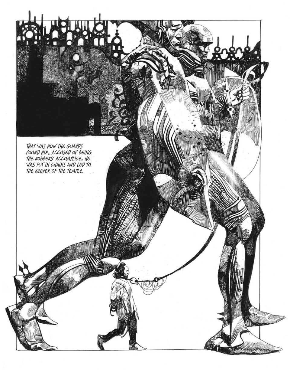 Sergio Toppi's visual Art Sharaz-de: Tales from the Arabian Nights by Sergio Toppi