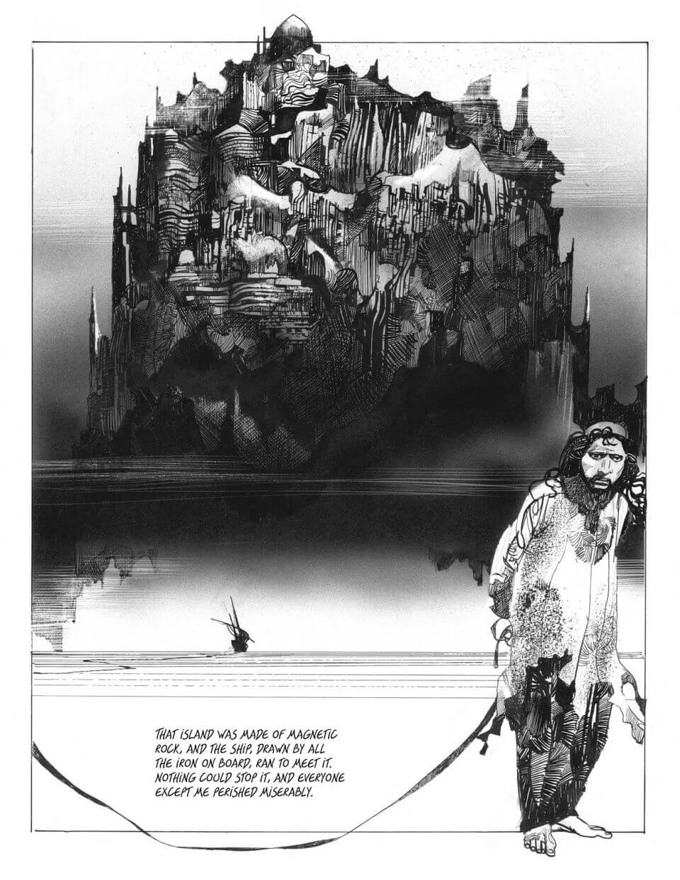 Sergio Toppi's visual Art Sharaz-de: Tales from the Arabian Nights by Sergio Toppi