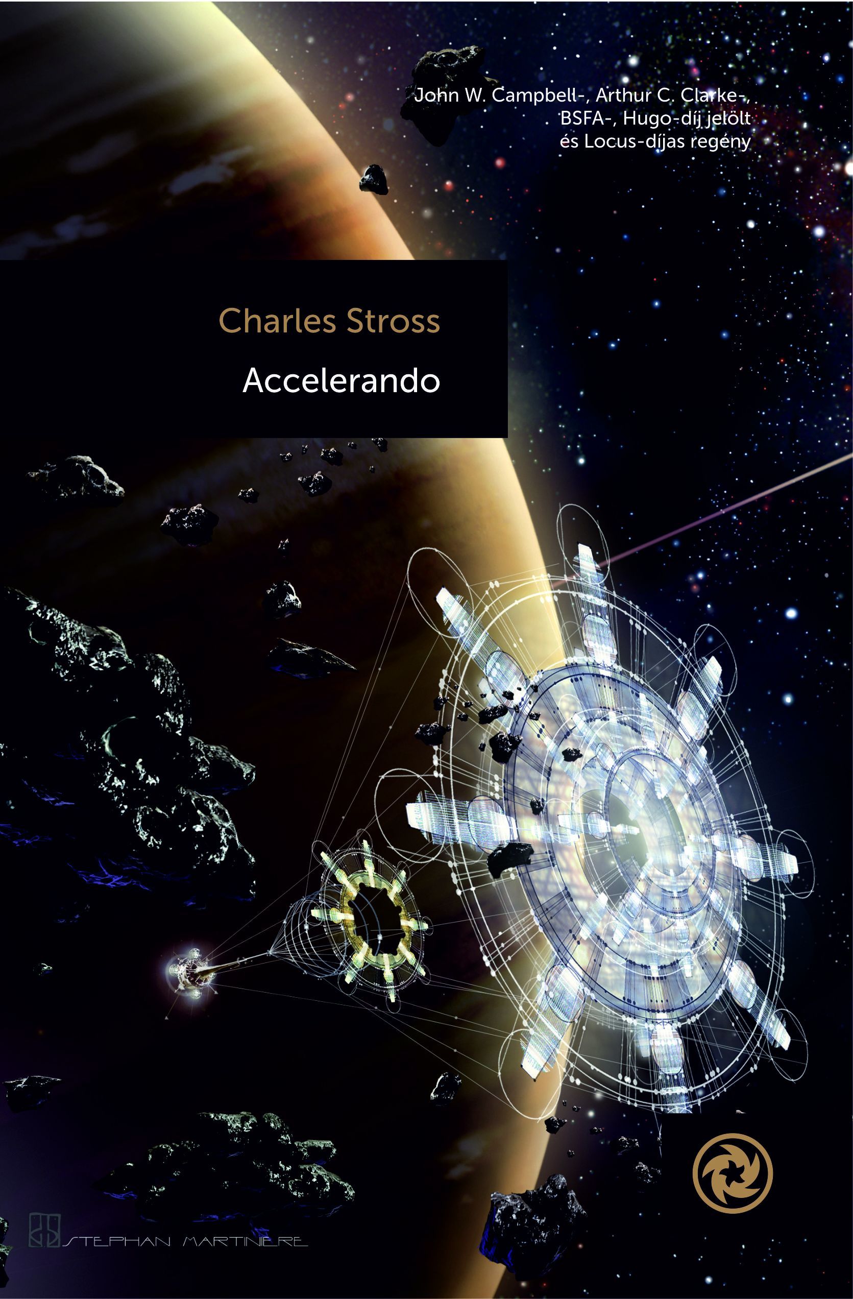 Stephan Martiniere, a dazzling cover for Accelerando by Charles Stross.