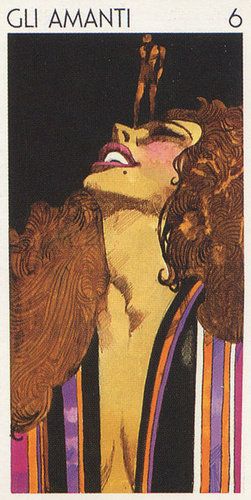 Sergio Toppi's visual Art The Lovers - Tarocchi Universali di Sergio Toppi