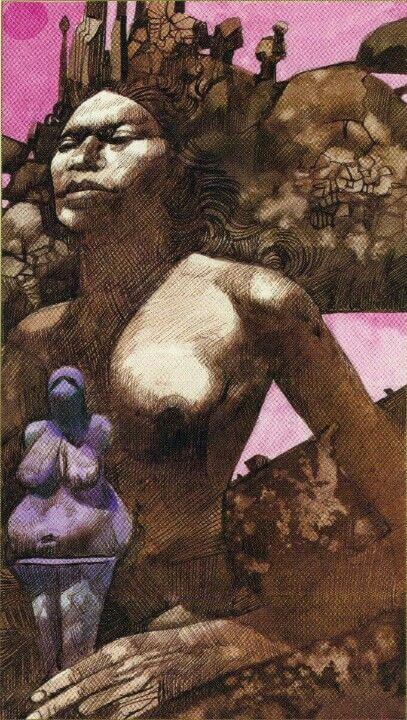 Sergio Toppi's visual Art The Mother (The Empress) - Tarot of the Origins