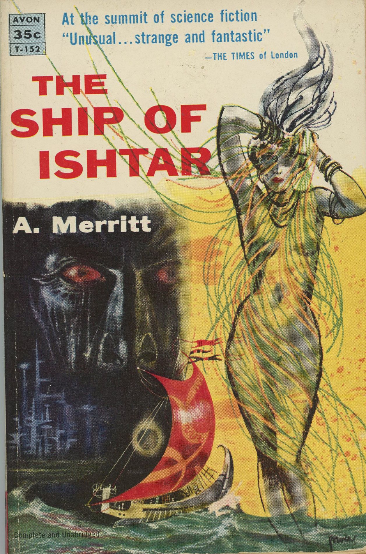 Richard M. Powers's Covers Art The Ship of Ishtar, A. Merritt (1956 edition), cover by Richard Powers