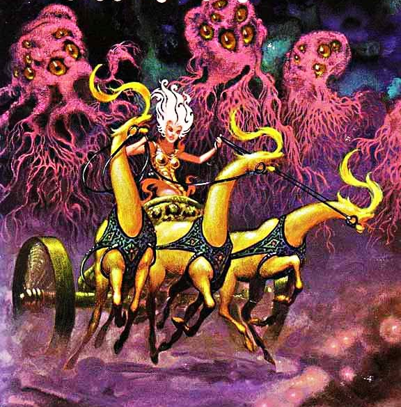 Kelly Freas's visual Art This contains an image of: Chariot Racing 