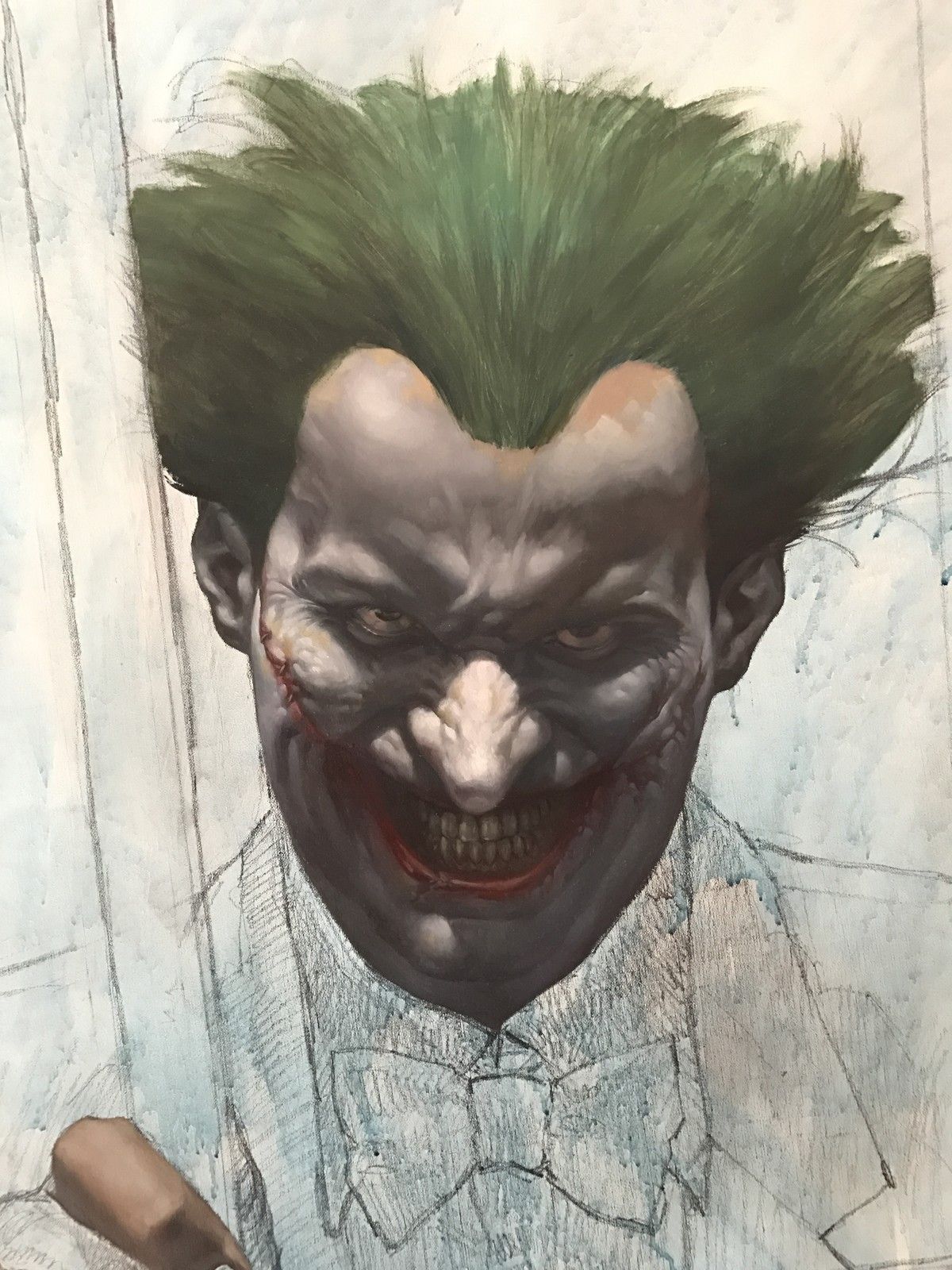 This contains an image of: Commission on canvas: Joker, Riccardo Federici