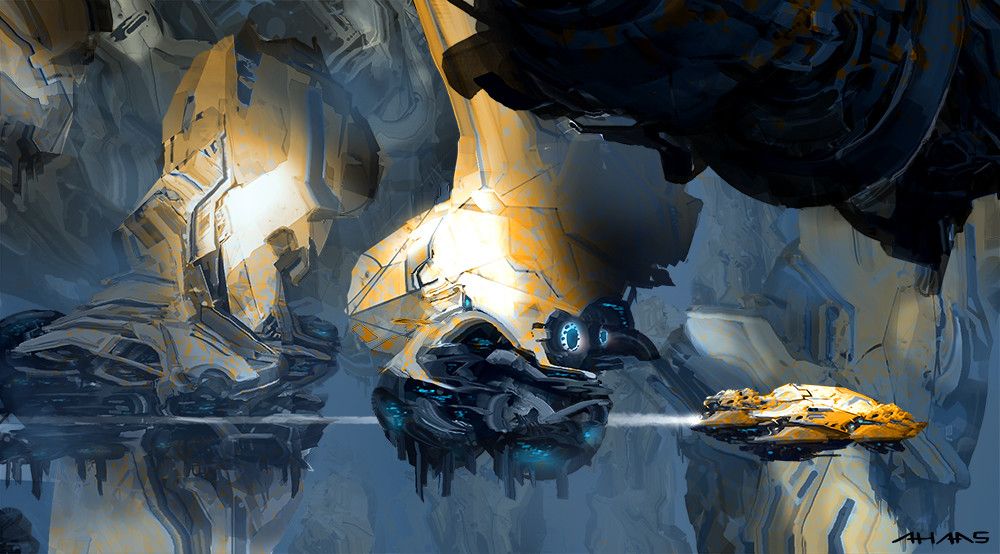 Arthur Haas's Visionary Art This contains an image of: Flyby II, Arthur Haas