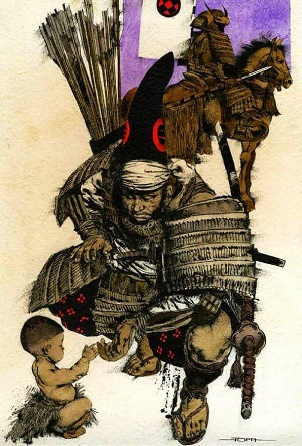 Sergio Toppi's visual Art This contains an image of: Samurai Inspired Art Collection