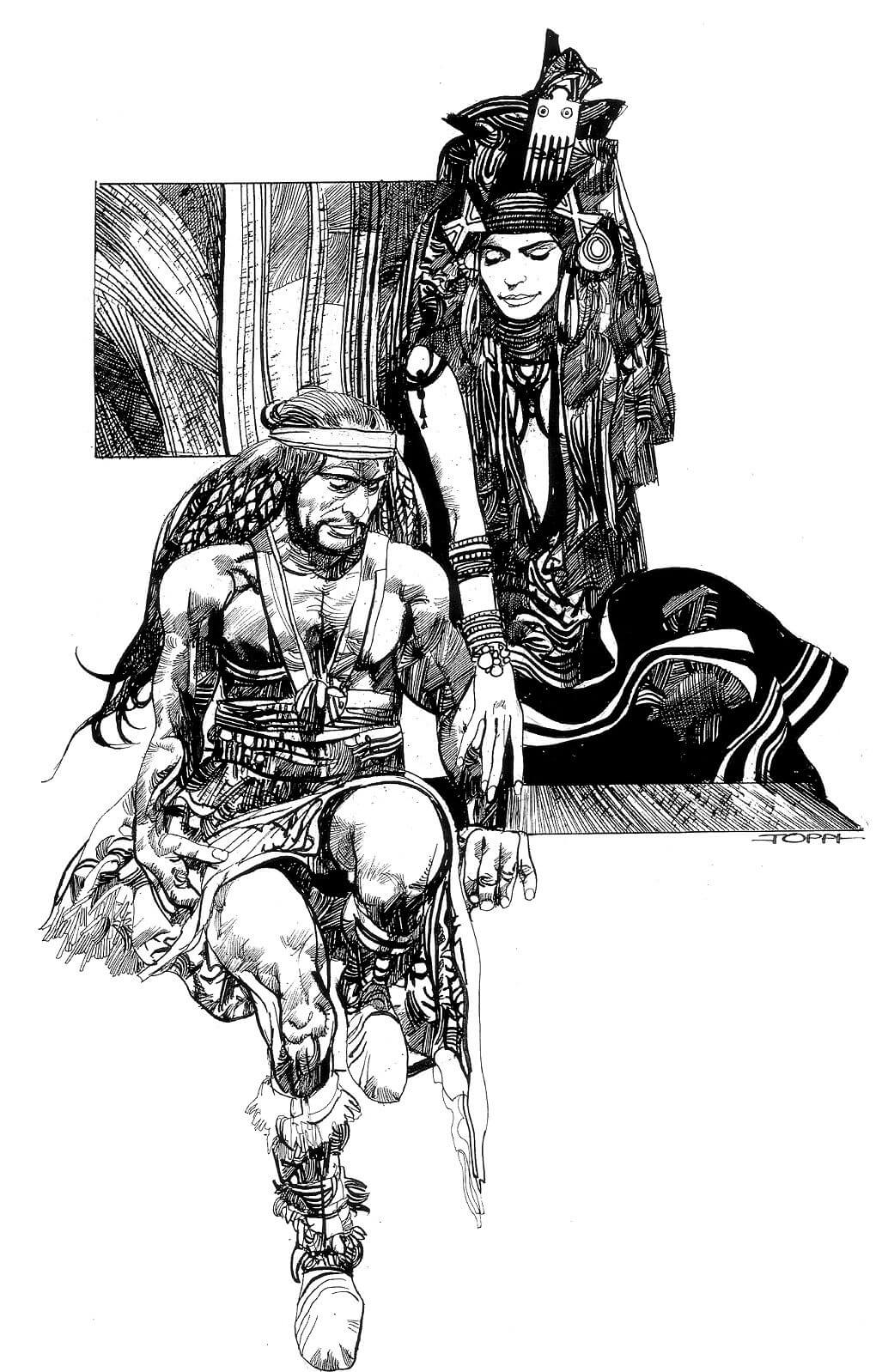 Sergio Toppi's visual Art This contains an image of: 