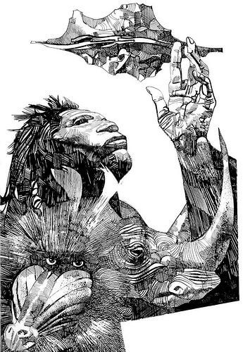 Sergio Toppi's visual Art This contains an image of: 