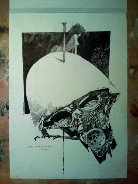 Sergio Toppi's visual Art Toppi death mask Comic Art