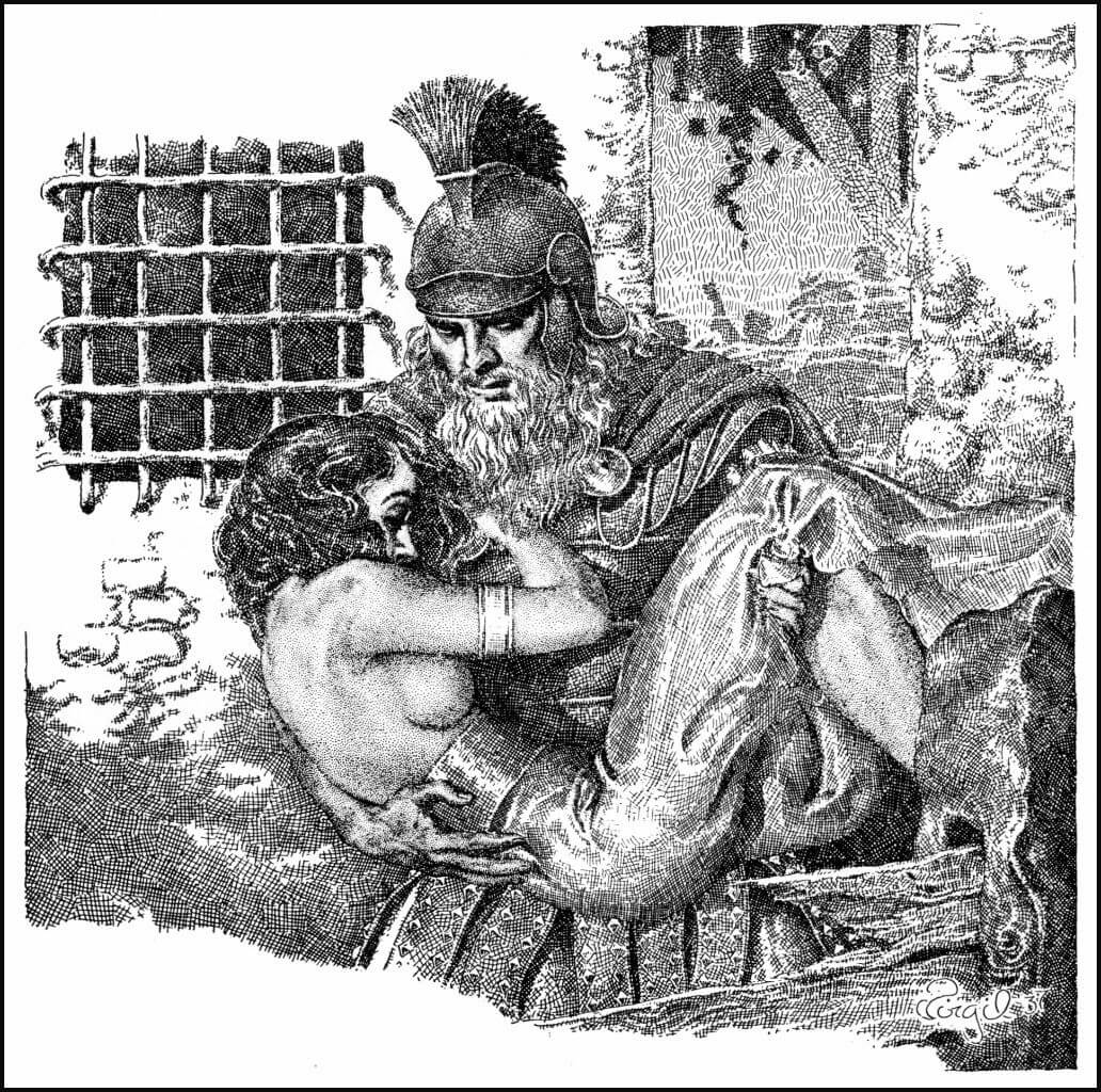 Virgil Finlay for Weird Tales 's visual Art Virgil Finlay Roads by Seabury Quinn, Weird Tales