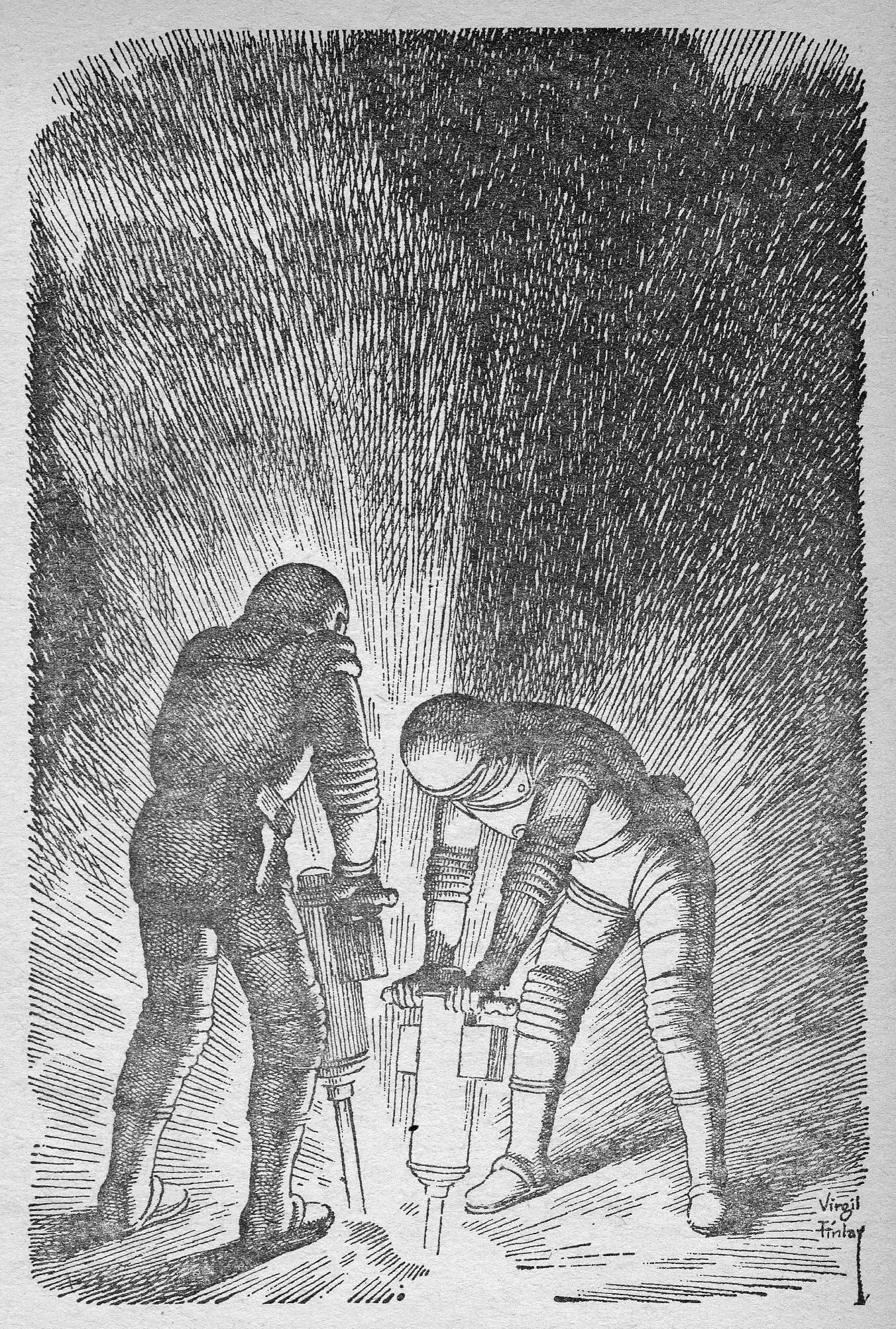 Virgil Finlay's visual Art Virgil Finlay, Saline Solution By Keith Laumer, If 63-03.