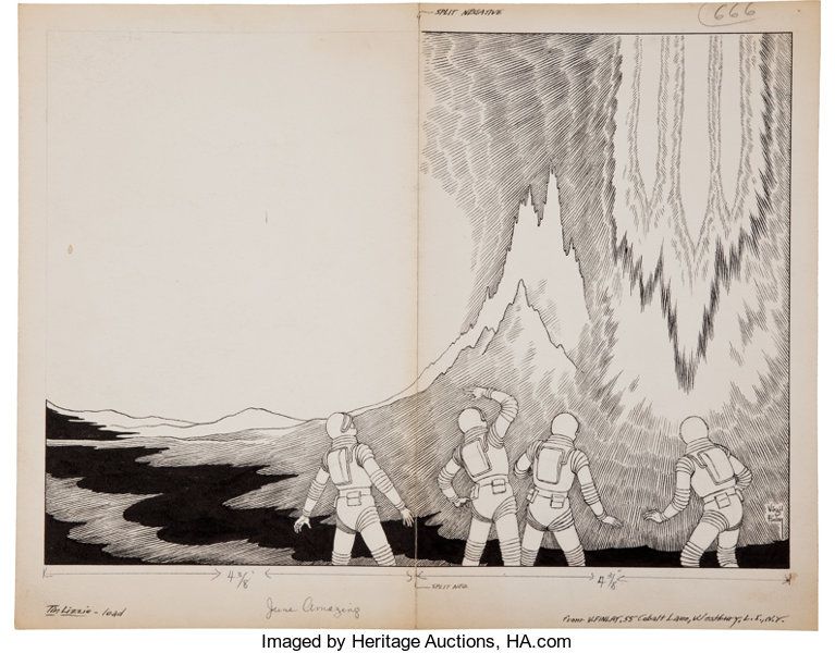 Virgil Finlay's visual Art Virgil Finlay, Tin Lizzie, Amazing Stories 64-06.